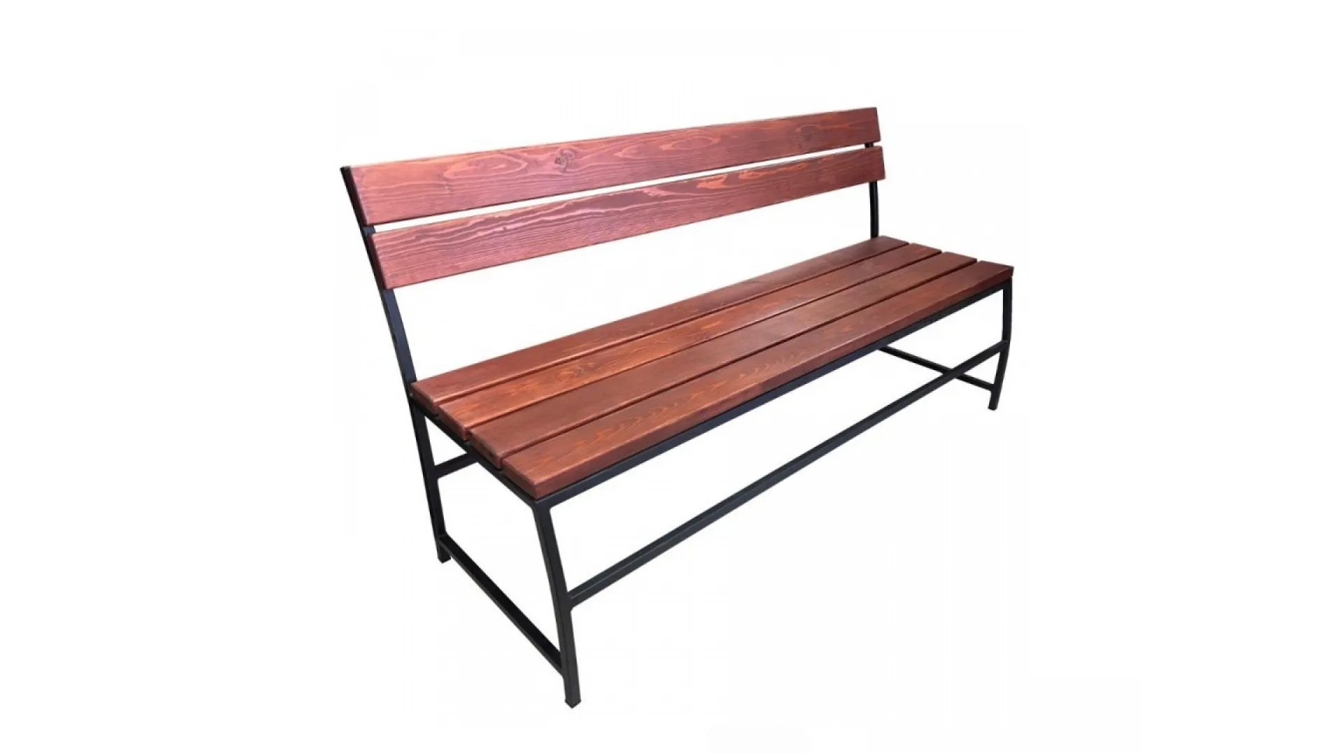 Скамейка кованая С-14 1500х300х450 мм глянцевое, RAL 9005