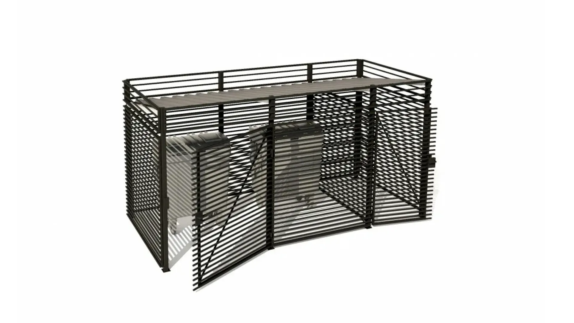 Контейнерная площадка КП01.1, с дверьми 1950х1800х2100 мм  1 шт