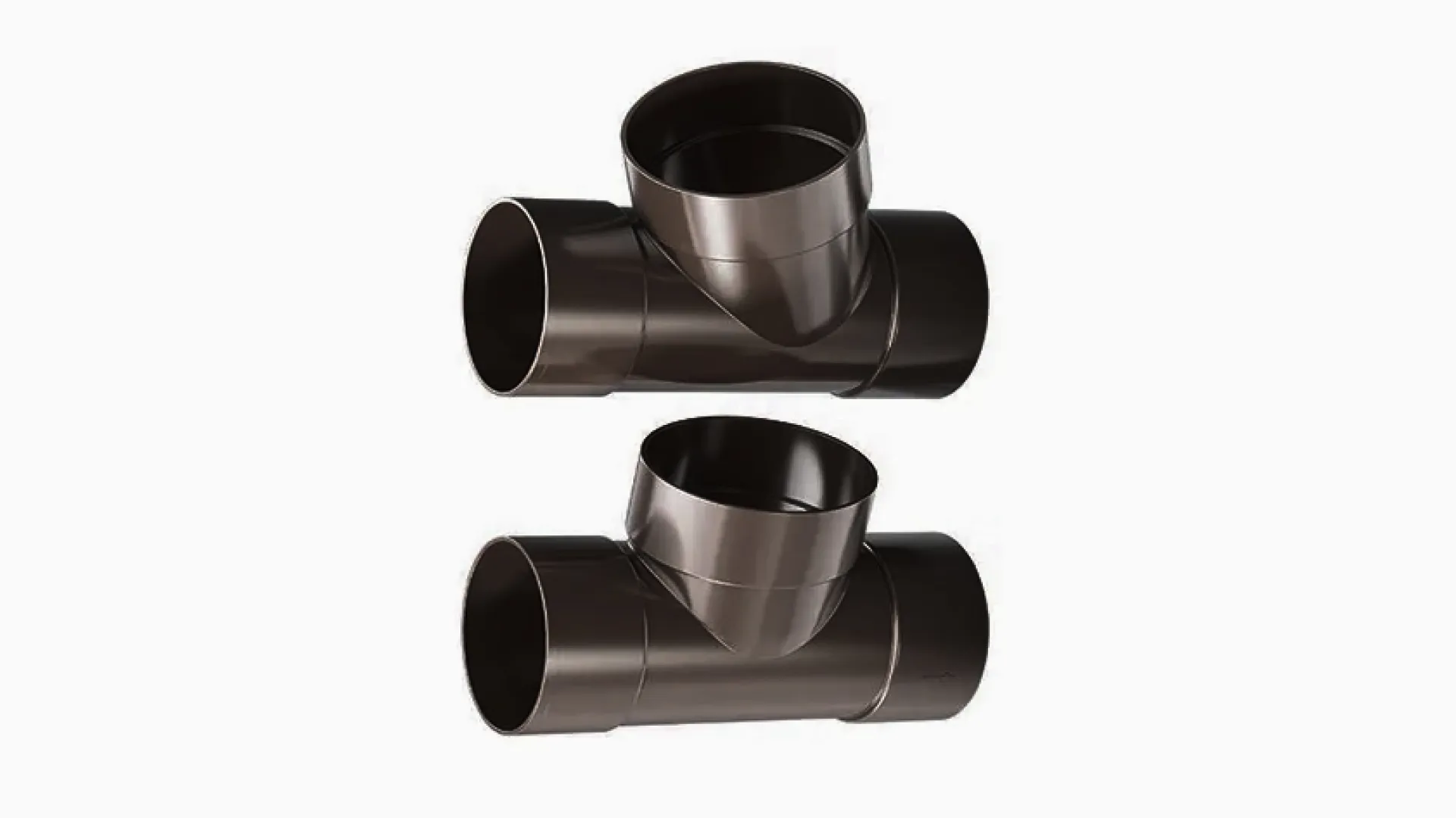 Тройник водосточный порошковое покрытие RAL 1015 100 мм